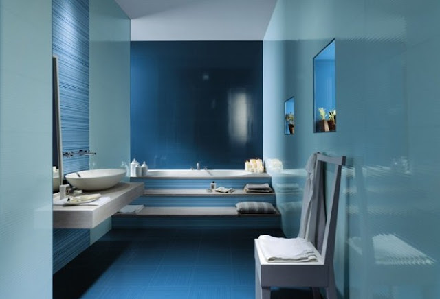 Modern and Beautiful Bathrooms Design Ideas with Blue Shades