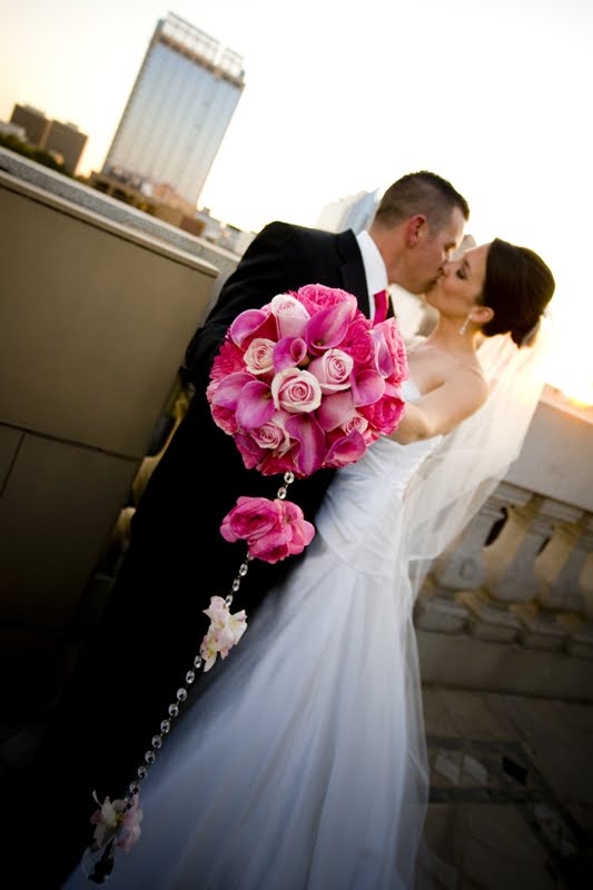 Blooms signature chandelier bridal bouquet made with real crystals