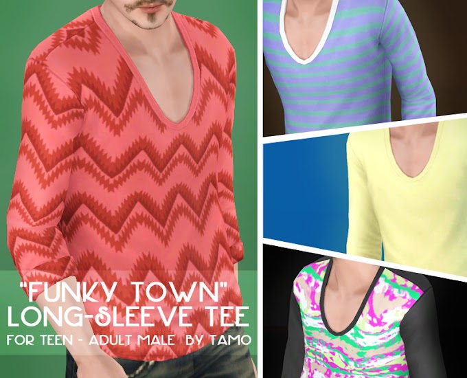 [TS3] Funky Town Long-Sleeve Tee for Teen - Adult Male