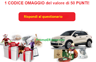 Logo Tesori del Gusto: rispondi al  questionario e ricevi 50 punti omaggio 