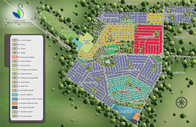 Peta Pembangunan Bandar Baru Setia Awan, Perak