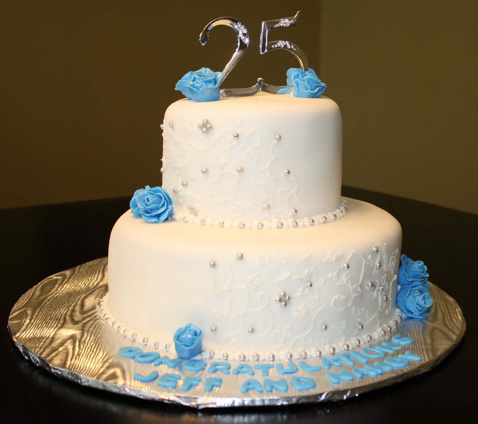 25th wedding anniversary cakes