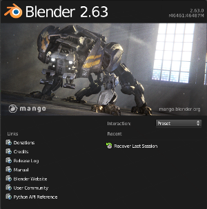 BLENDER 3D Splash Screen 2012