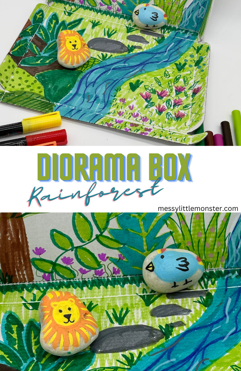 Rainforest Diorama Box Craft - Messy Little Monster