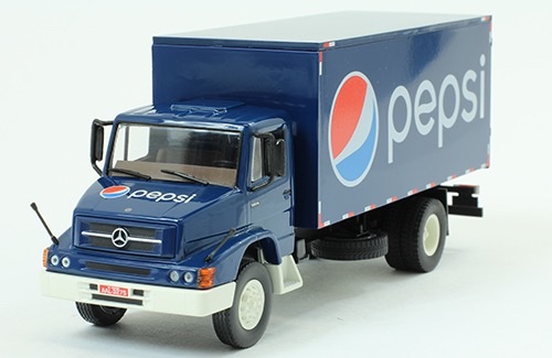 mercedes-benz l-1614 1:43 pepsi, coleccion furgonetas de antaño