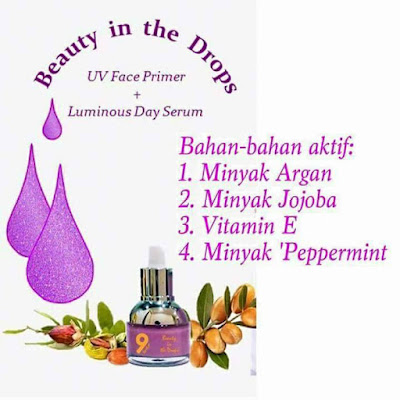 beauty in the drops , review produk beauty in the drop , kelebihan beauty in the drop , tips kecantikkan kulit , primer makeup ,9 herbs health & beauty 