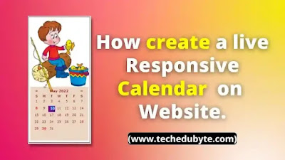 How to create a calendar widget on blogger site.