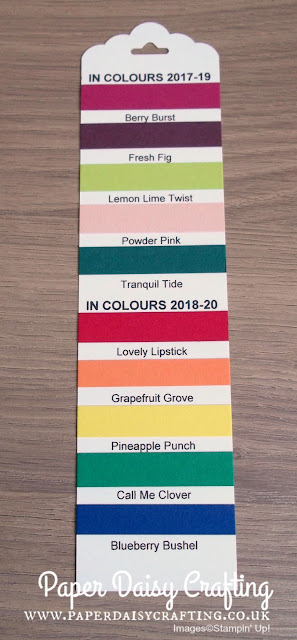 New Stampin' Up! colours swatch - In Colors