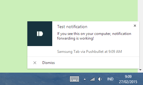 Notifikasi Android di Komputer
