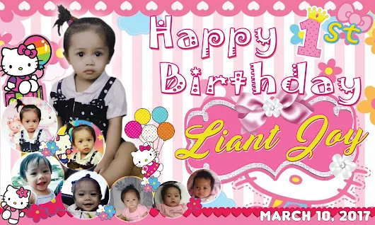 Ideal First Birthday Sample Layout Hello Kitty Layout For Tarpaulin