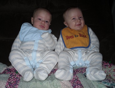 Danny & Dean sitting up
