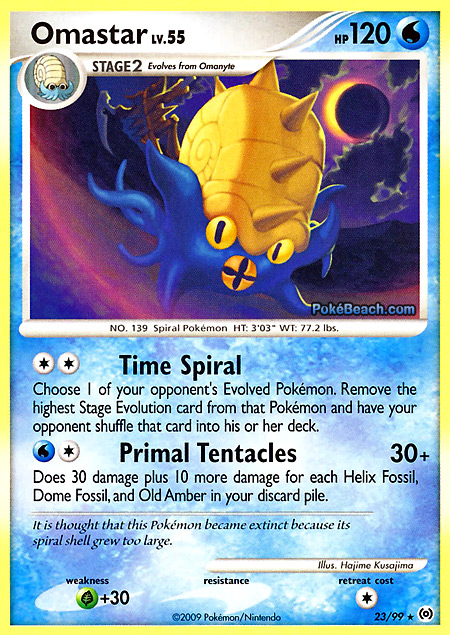 Omastar Pokemon Card Arceus