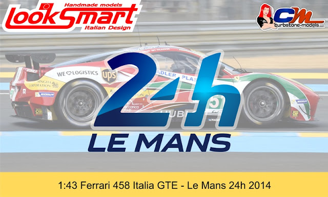 Looksmart 1:43 Ferrari 458 Italia GTE - Le Mans 2014