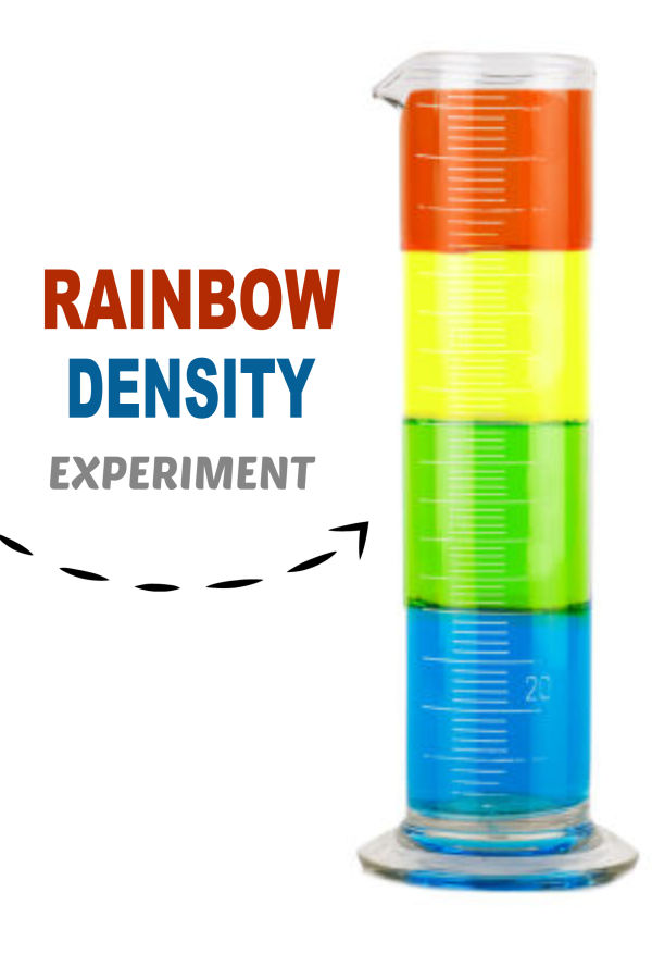 Make a sugar rainbow with this fun density tower experiment for kids!  This easy to set up activity would make a great science fair project! #sugarrainbowexperiment #sugarrainbow #sugardensity #sugardensityrainbow #densityexperimentforkids #densitysciencefairproject #densitytower #scienceexperimentskids #scienceexperiments