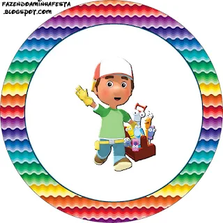 Handy Manny Party, Toppers or Free Printable Candy Bar Labels.