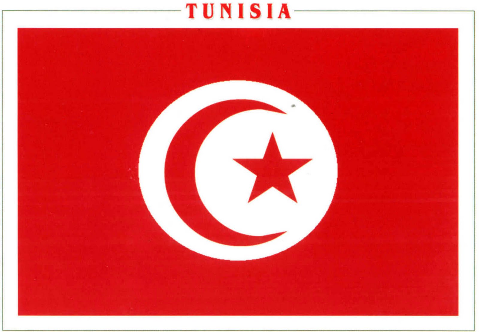 Postcards of Nations: Tunisia flag