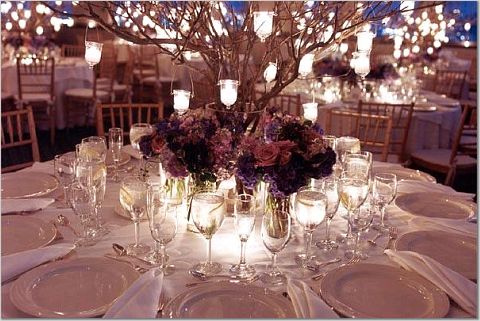 Purple Gold Wedding Decorations