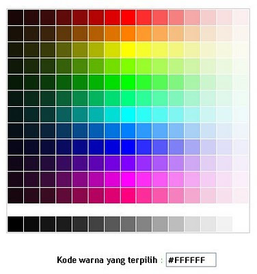 Cara Memasang Widget Kode Warna di Blog [Non RGB]