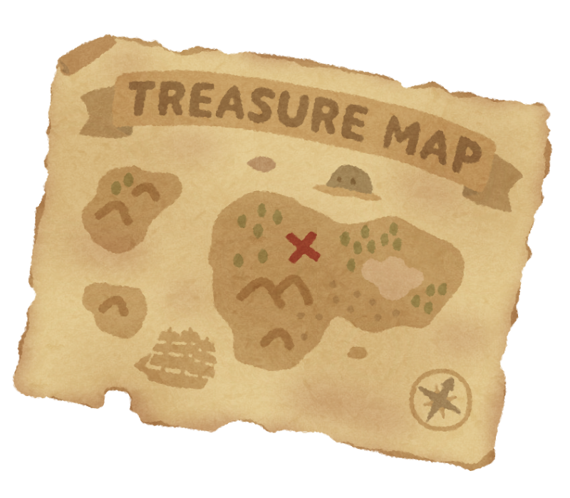 宝の地図のイラスト かわいいフリー素材集 いらすとや