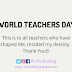 WORLD TEACHERS DAY