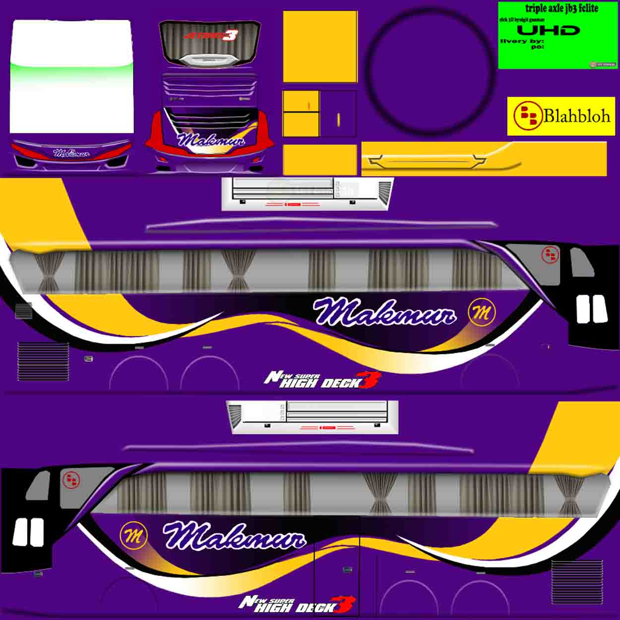 livery bus makmur double decker