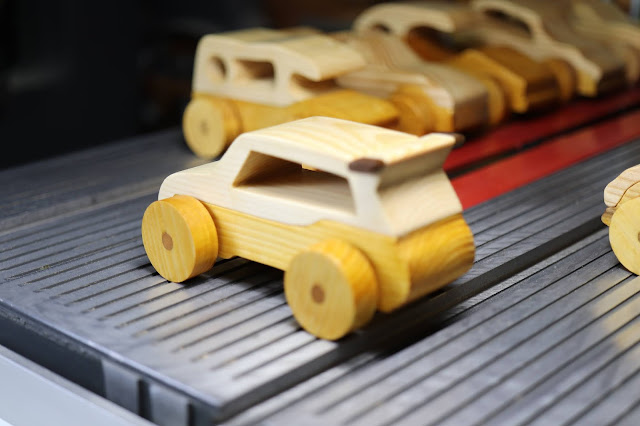 Wooden Toy Car Hot Rod Roadster Mini Van From The Speedy Wheels Series