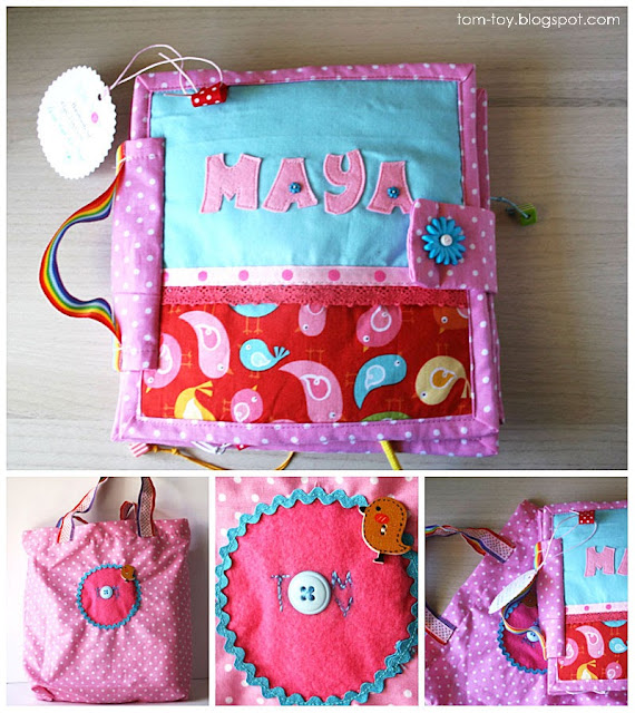 Quiet book for Maya, fabric book by tomtoy