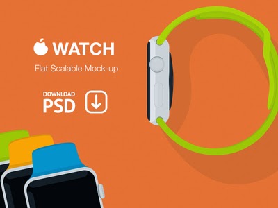 Apple Watch Flat Mockup