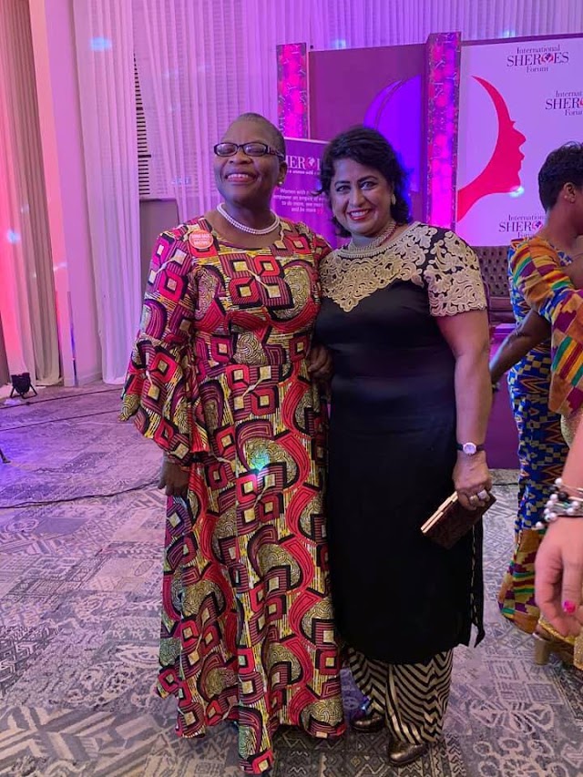 PHOTO NEWS: Oby Ezekwesili  Poses With Former President Of Mauritius, Ameenah Gurib-Fakim.