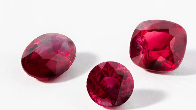different color tones of ruby