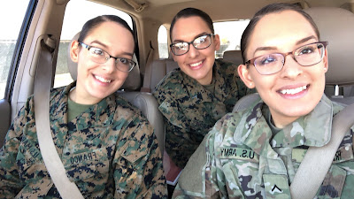 Image result for See photo of American triplet sisters who are all in the army