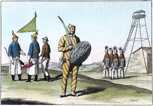 1822 soldiers China, a color illustration