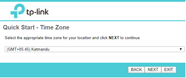 Timezone Section Tplink