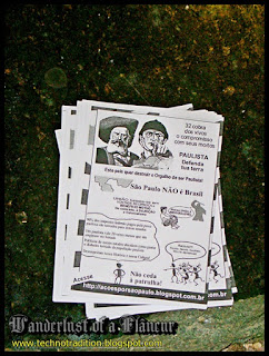 Leaflets claiming the emancipation of São Paulo from Brazil