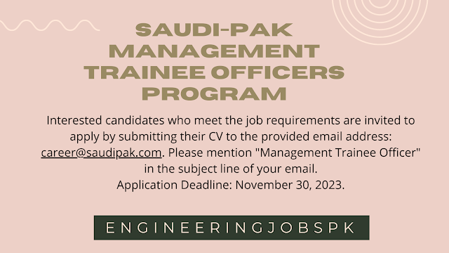 Saudi-Pak Management Trainee Officers Program
