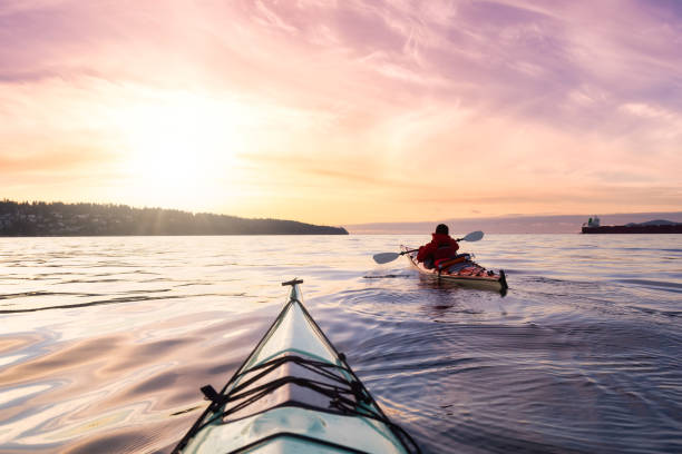 kayaking in the sea