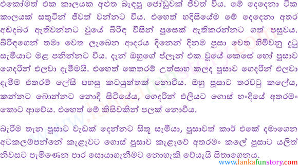 Sinhala Fun Stories-Cat-Part One