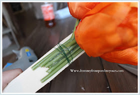 Carrot Tulip Wreath-Tulip Bundles-Orange-Tutorial-Home Decor-Cottage Style-DIY-From My Front Porch To Yours