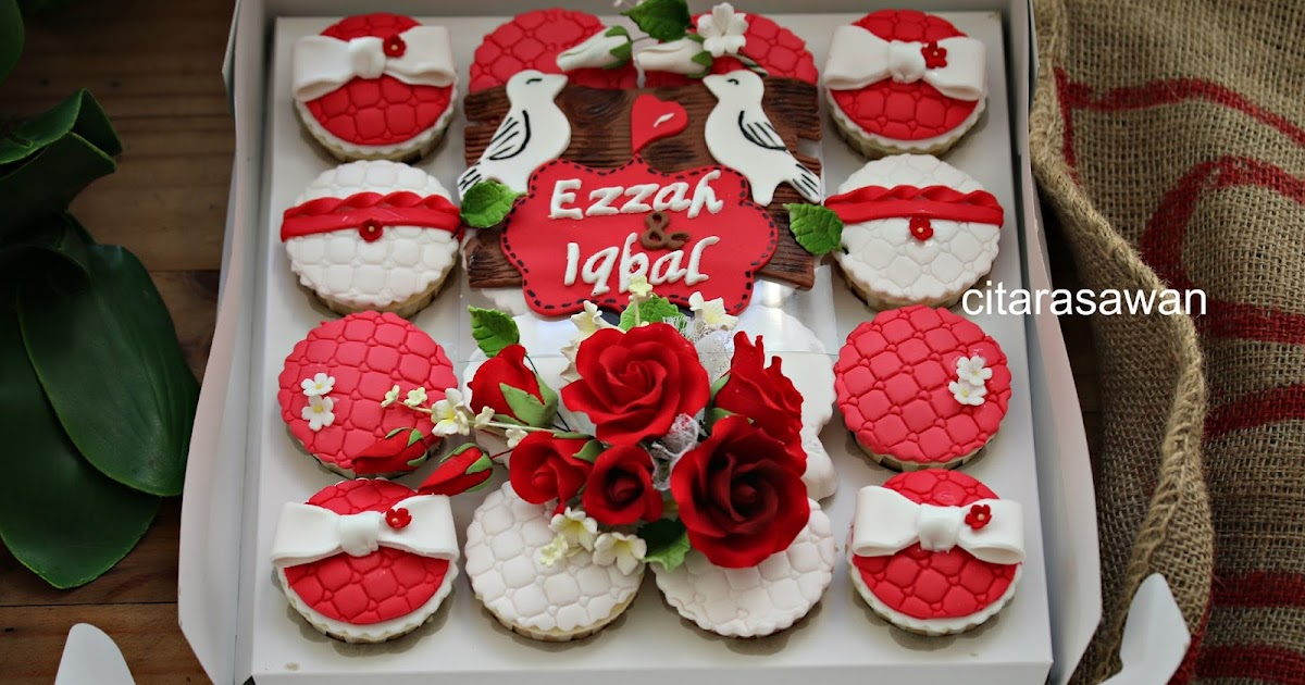 Fondant Cupcake Merah Putih - Ezzah & Iqbal ~ Blog Kakwan