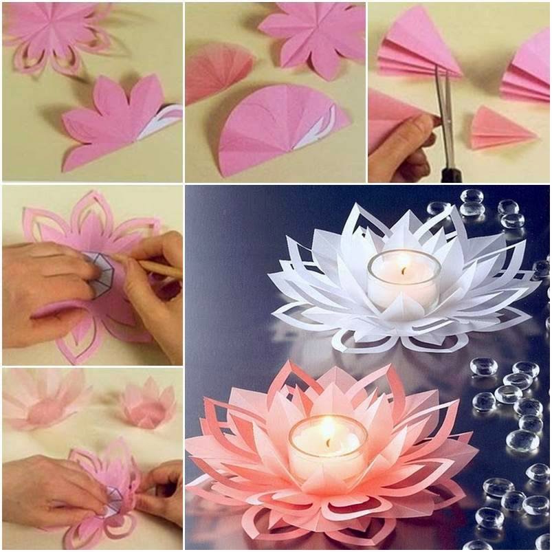 Ideas & Products: DIY - How to make Paper Flower Candle 