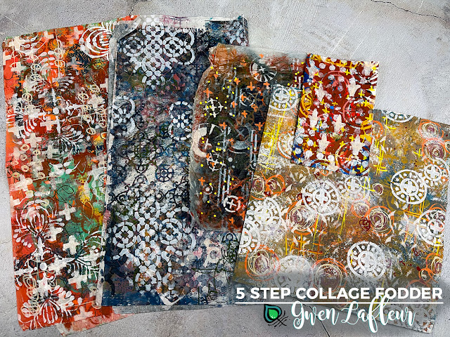 5-Step Collage Fodder - Step 3 Lighten & Brighten Samples - Gwen Lafleur