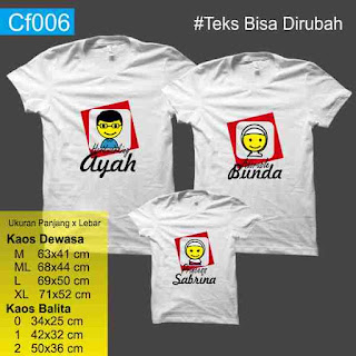 kaos couple family keluarga muslim anak cewek