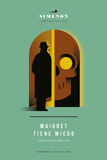 Cubierta de «Maigret tiene miedo» de Georges Simenon