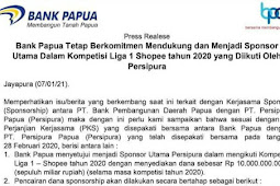 Bank Papua Tetap Sponsori Persipura di Liga 1 Shopee