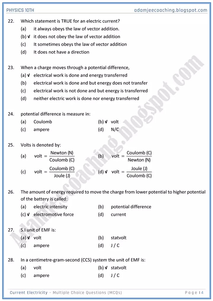 current-electricity-mcqs-physics-10th