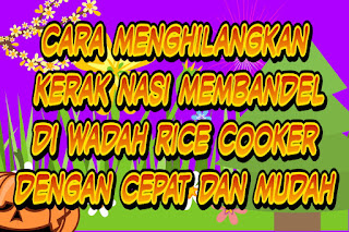 Cara mengilang kan kerak nasi membandel di wadah Rice Cooker dengan cepat dan mudah