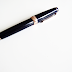 sailor professional gear regular fountain pen in navy and rose gold
(limited edition) with a fine nib - a review