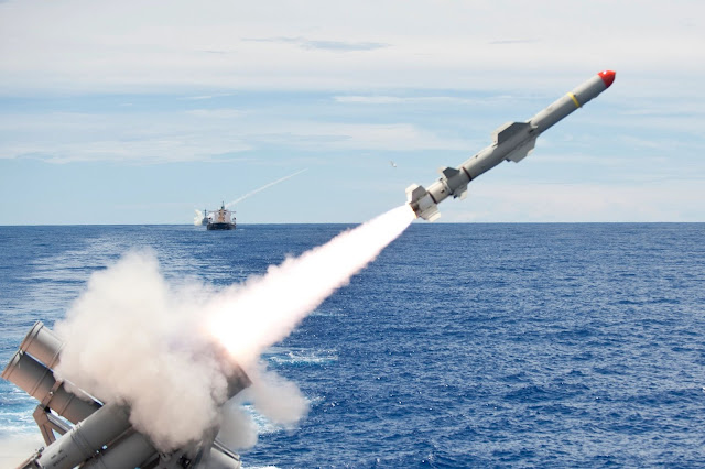 Harpoon Block II anti-ship missiles (photo : DefenceTalk)