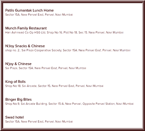 Restaurants in Panvel