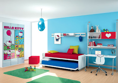 habitaciones para niñas hello kitty